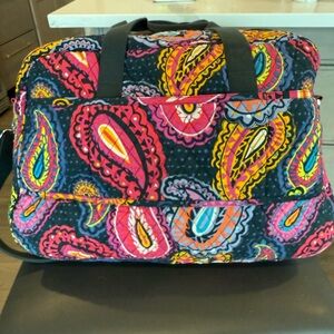 Vera Bradley Vibrant Paisley Miramar weekender Bag
